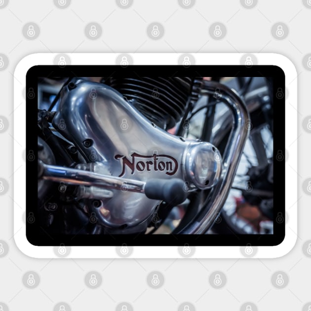 Norton engine casing (colour) Sticker by Silver Linings